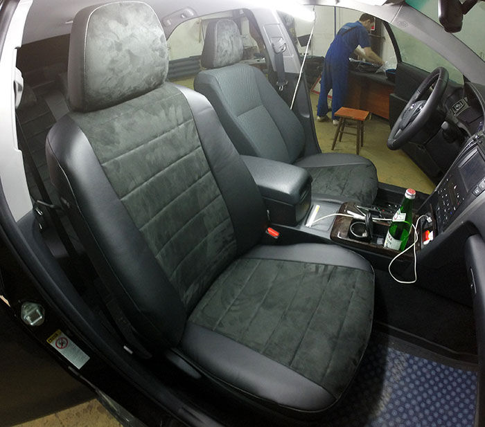 Модельные чехлы на сидения комбинированные