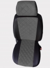 Модельные чехлы на сиденья Ромб Dacia Logan Sedan с 2004 г экокожа и алькантара - 10