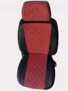 Модельные чехлы на сиденья Ромб Dacia Logan Sedan с 2004 г экокожа и алькантара - 12
