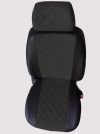 Модельные чехлы на сиденья Ромб Dacia Logan Sedan с 2004 г экокожа и алькантара - 13