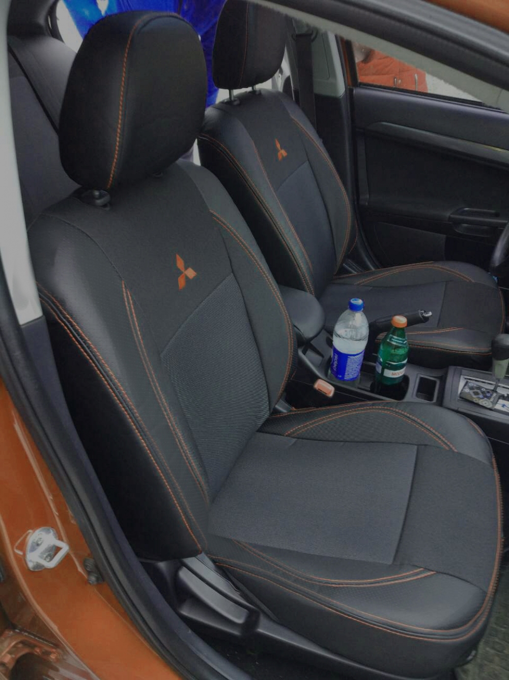 Модельные чехлы на сиденья с логотипом ВАЗ кожзаменитель и автоткань - 34164